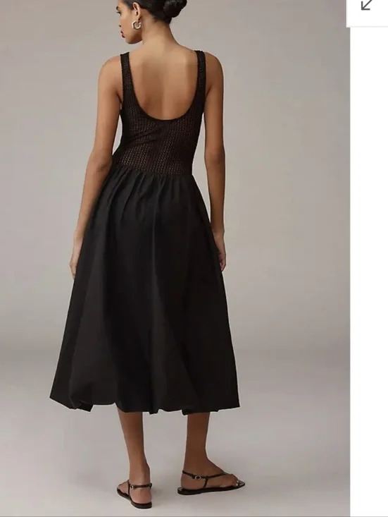 ASTR The Label Sleeveless Contrast Bubble-Hem Dress in Black Size Small - Picture 3 of 6